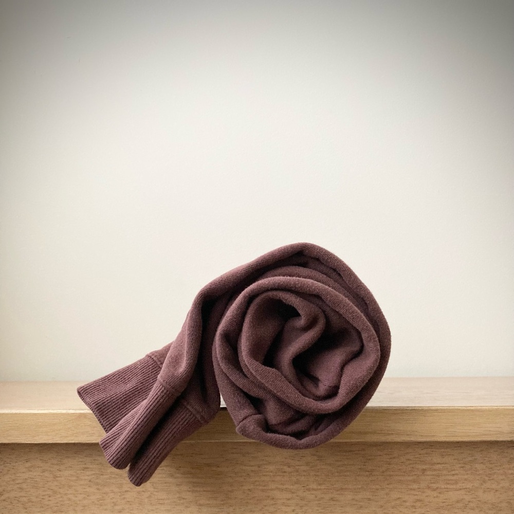 joodito cotton sweatshirt wrap preppy tie scarf weathered burgundy maroon red - Picture 6 of 8